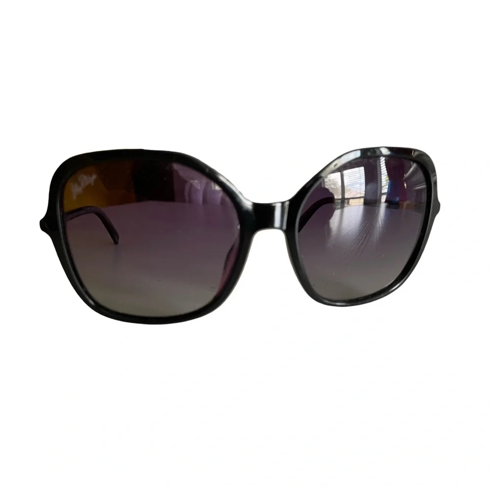 Lilly Pulitzer Norah Polarized Oversized Square Sunglasses Onyx Black